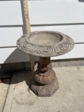 Vtg Cement Bird Bath