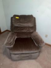 Brown Cushioned Recliner