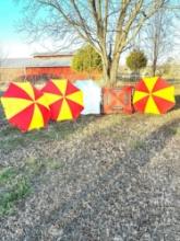 Five Outdoor Umbrellas