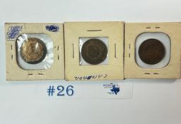 1864, 1865, 1867 TWO CENT COINS