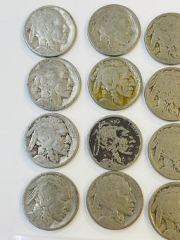 14PC BUFFALO NICKELS