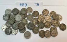 44PC JEFFERSON NICKELS 1939-1949