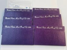 6PC 1991 PROOF SETS