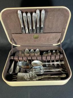 Assorted Silverplated Flatware Set w/ Box