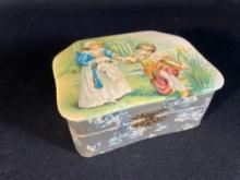 Vintage floral trinket box -see photo's-