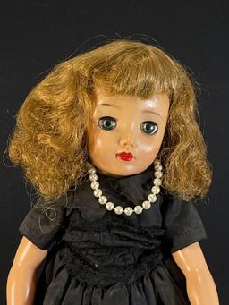 17" Ideal Doll Corp Sleep eyed doll w/ stand