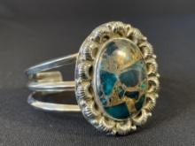 Sterling Silver and Turquoise Cuff