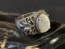 Sterling Silver and Moonstone Ring