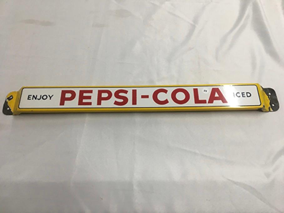 32 in. Pepsi Cola Porcelain Door Push