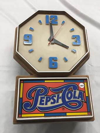20  x 13 1/2 in. Pepsi Cola Clock