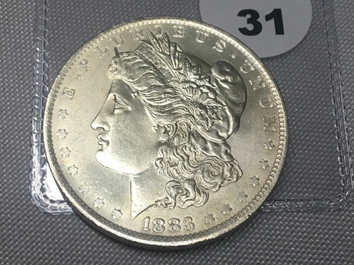 1883-O Morgan Dollar, AU