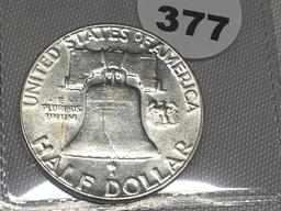 1957 Franklin Half dollar UNC