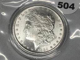 1884-CC Morgan Dollar BU, Capsolated