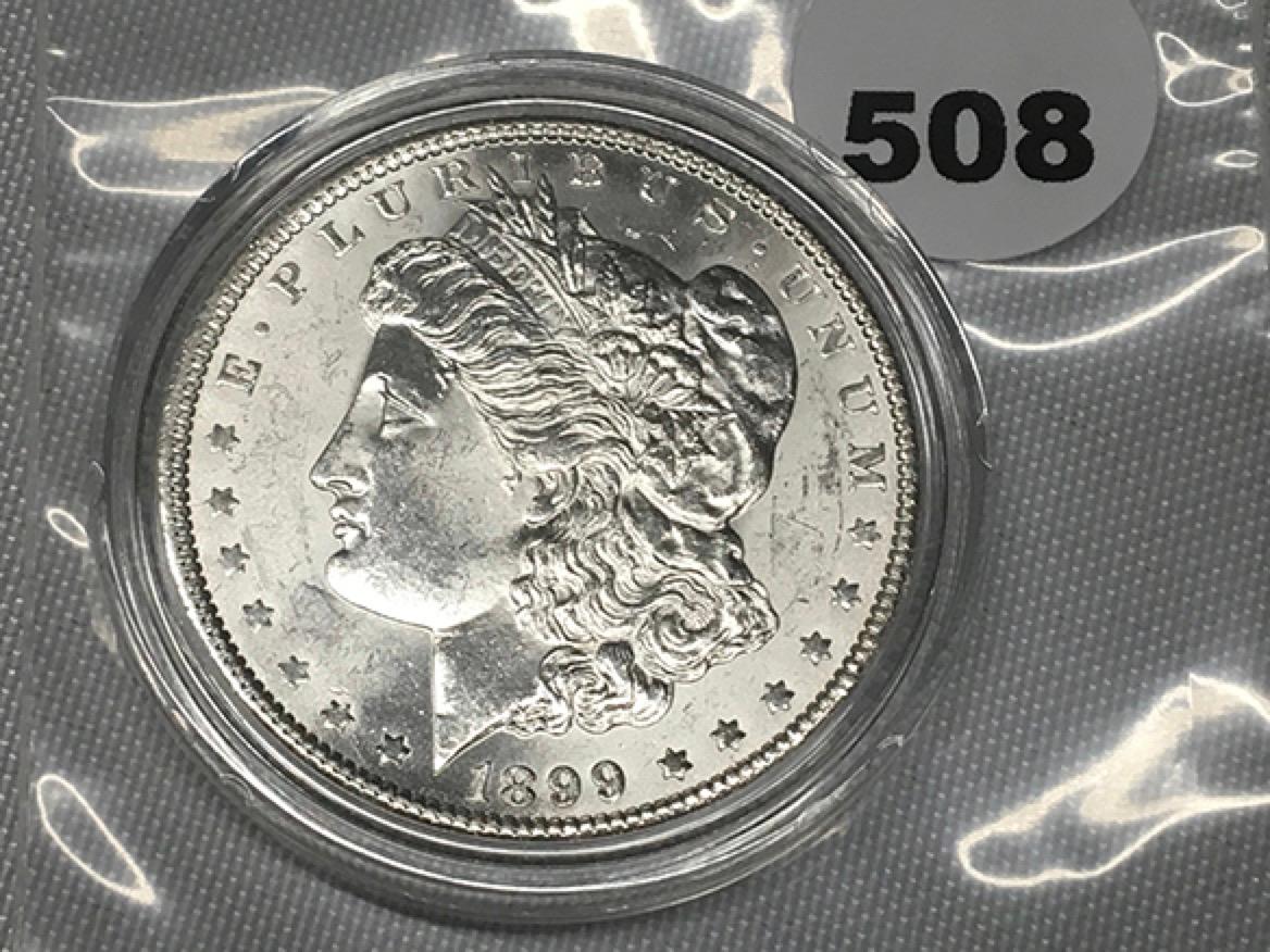 1899-O Morgan Dollar BU, Capsolataed