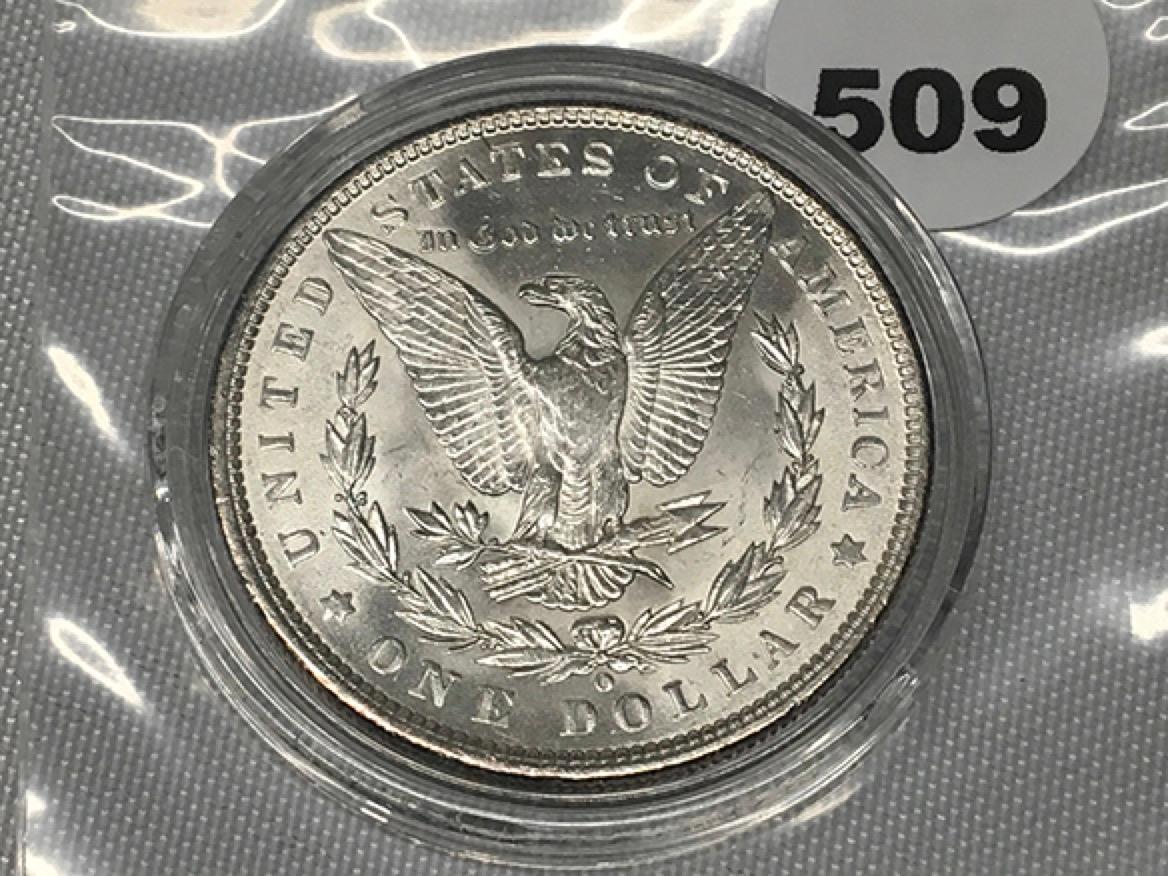 1900-O Morgan Dollar BU, Capsolated