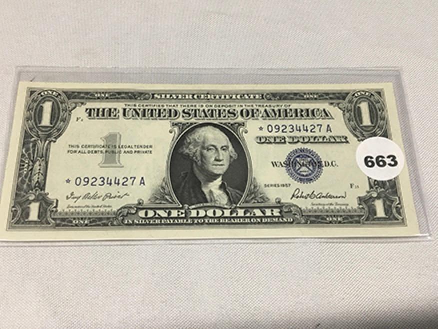 1957 Silver Certificate Star Note, UNC