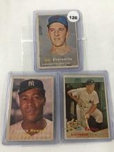 (3) 1957 Topps #82, 293, 295