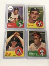 (4) 1963 Topps #87, 125, 165, 183