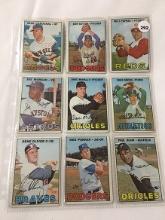 (9) 1967 Topps #18, 193, 218, 254, 319, 337, 382, 438, 445