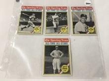 (4) 1976 Topps #341, 345, 347, 350