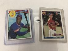 (2) 1991 Topps Chipper Jones, 1985 Topps Darryl Strawberry