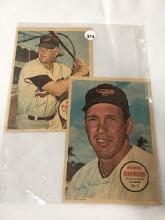 Boog Powell No. 1, Brooks Robinson No. 3 Paper Inserts