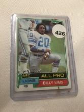 1981 Topps Billy Sims #100