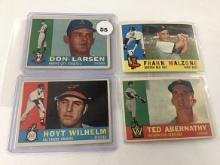 (4) 1960 Topps #310, 334, 353, 395