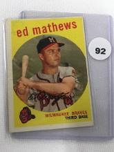 1959 Topps #450, Ed Mathews