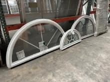 (3) Arched Vinyl Windows