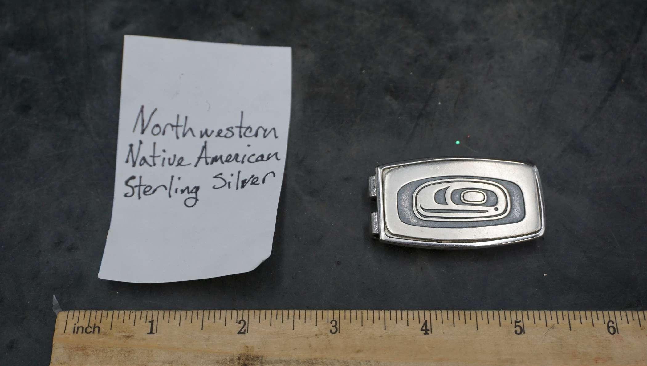 Northwestern Native American Sterling Silver Money Clip