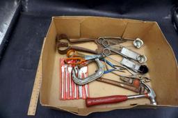 Assorted Tools - Hammer, C Clamp, Pipe Wrench, Pliers & More