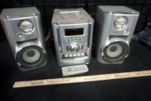 Sony Mps/Cd Player W/ Speakers In Plastic Tub