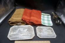 Dish Towels, Hand Beater, 2 Landmark Plaques