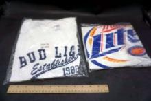 2 Beer Shirts (Size Medium & Xl)