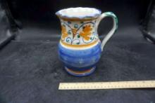 Painted Ceramic Pitcher Made In Italy