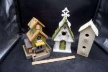 3 - Wooden Bird Houses