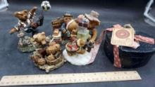 Boyds Bears Figurines & Heart Box