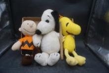 Stuffed Animals - Charlie Brown, Snoopy & Woodstock