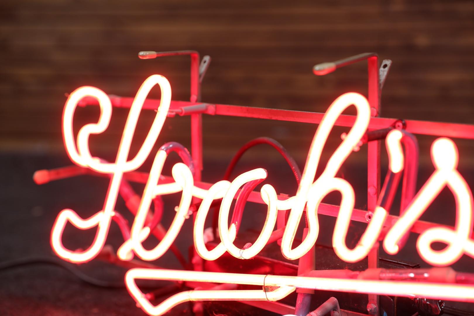 Original Stroh's Beer Neon Sign