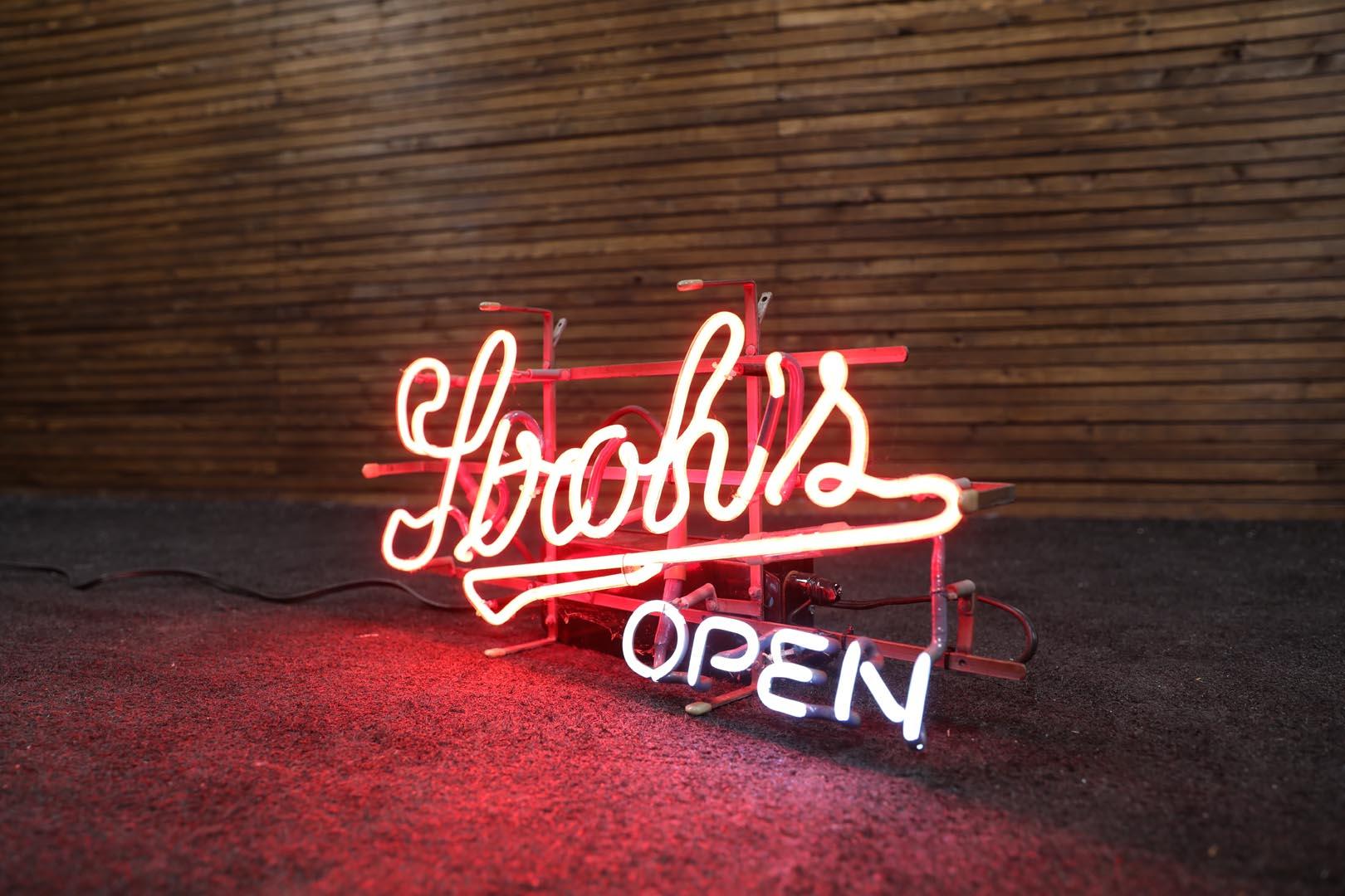 Original Stroh's Beer Neon Sign