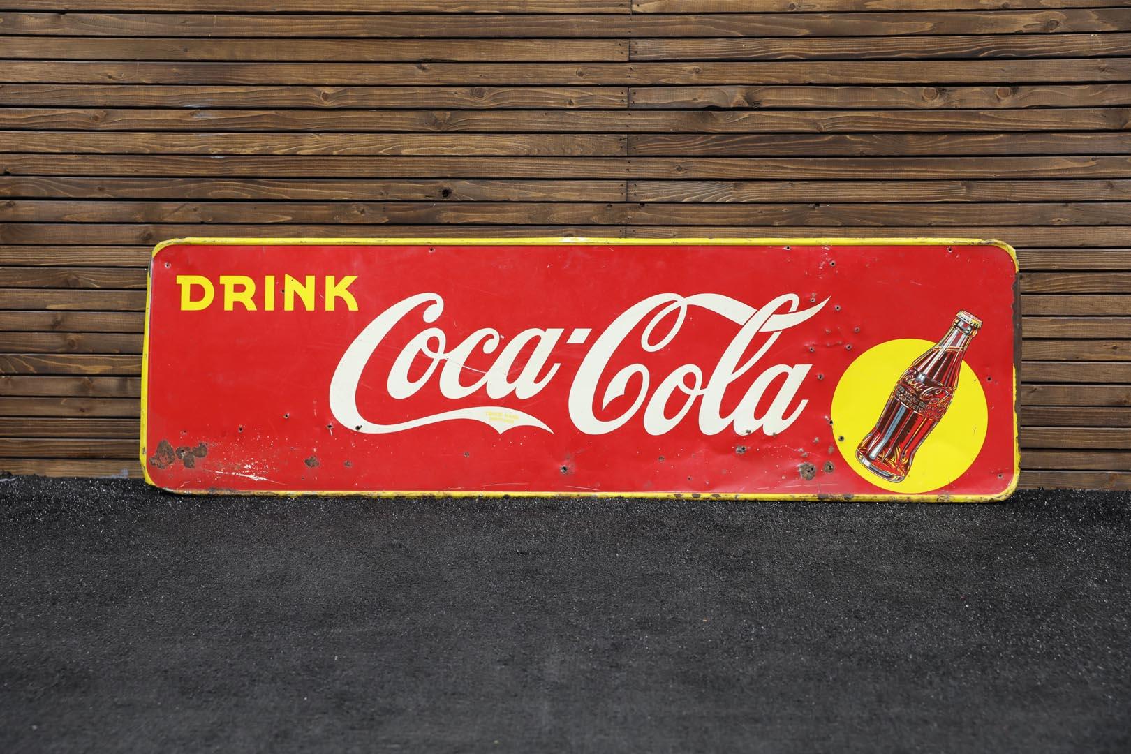 1950s Drink Coca-Cola Tin Sign