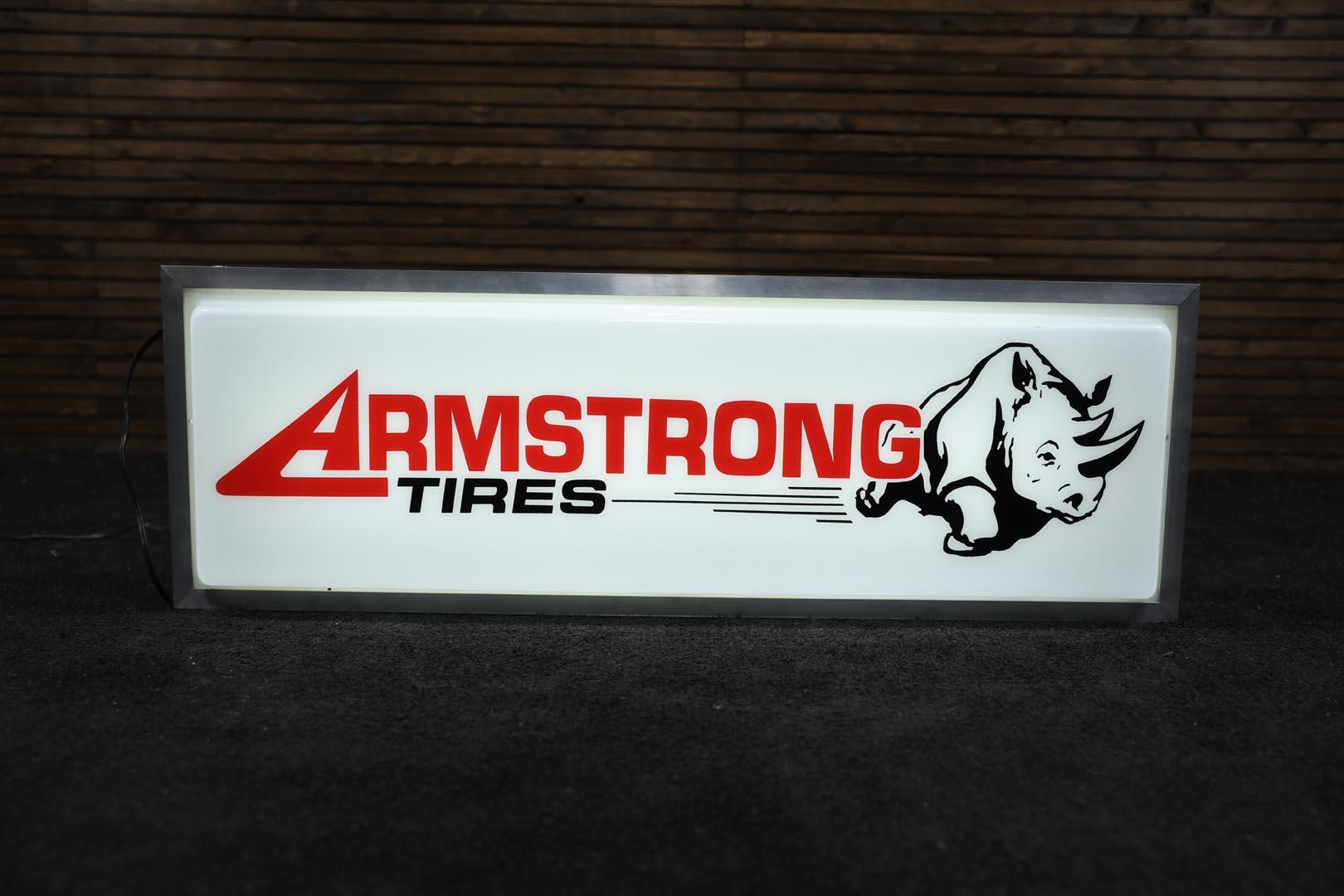 Armstrong Tires Double-Sided Lighted Sign