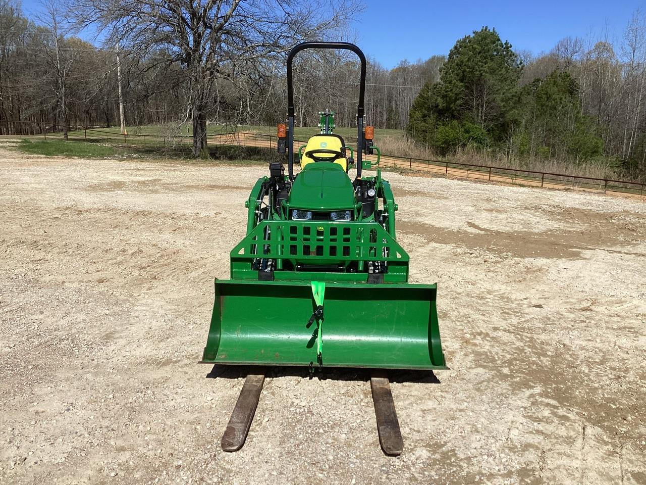 2018 John Deere 1025R Tractor MFWD W/ JD 120R Loader And JD 260B Backhoe