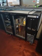 Beverage Air 2 glass door back bar cooler