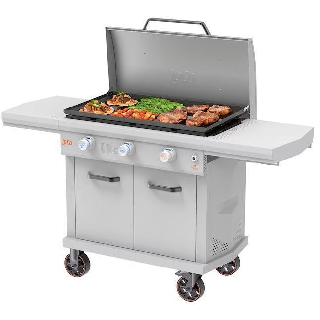 New In Box LoCo 3 Burner 36 in. Liquid Propane Outdoor Griddle W/Hood