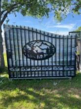 Set of Wildlife Scene Rod Iron Entryway Gates - 20 foot opening - New