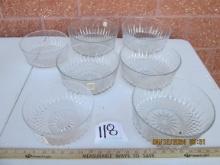 7 Asst. Cut Glass Bowls