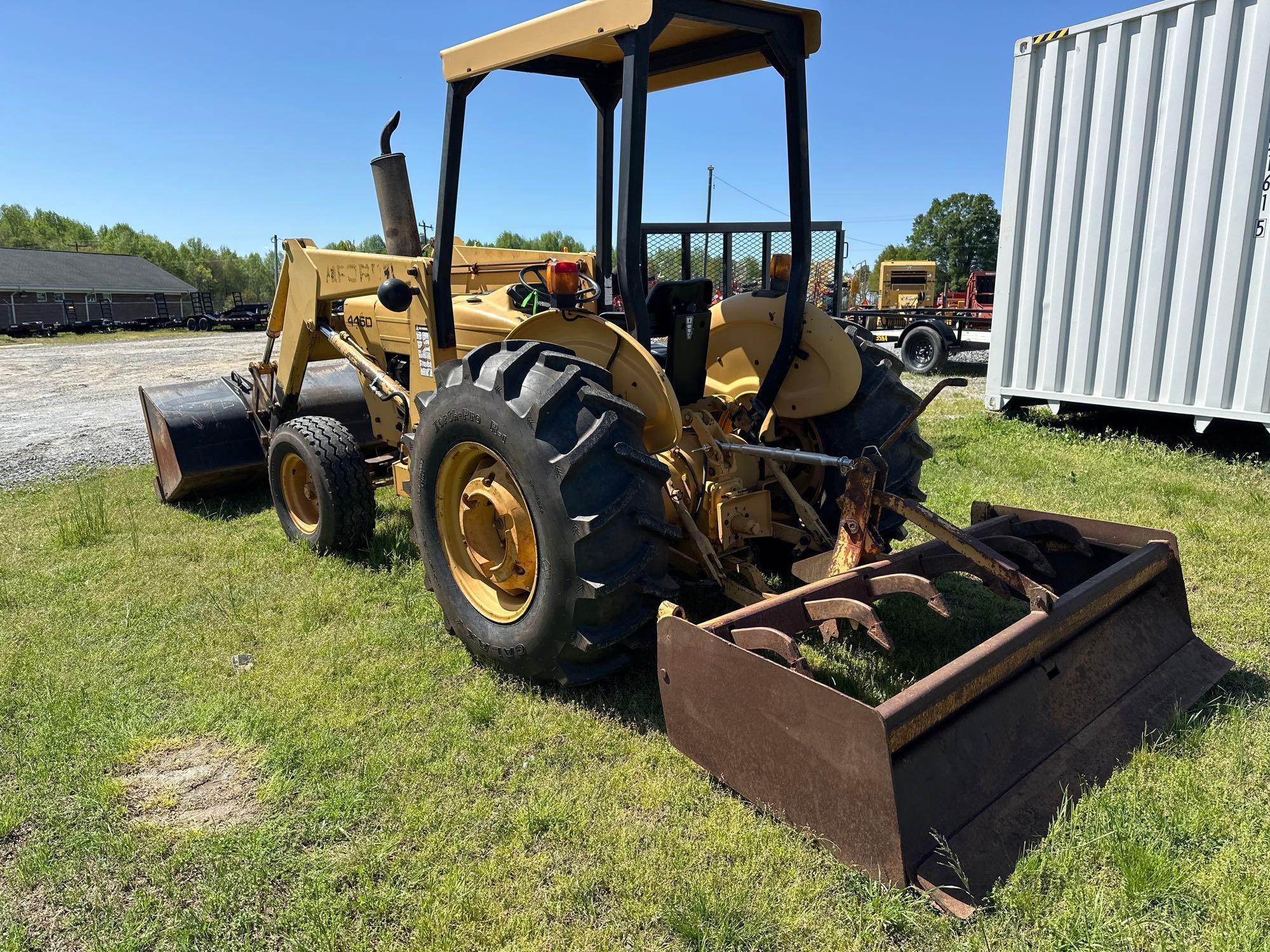 FORD 445D TRACTOR WITH BOX BLADE AND LOADER