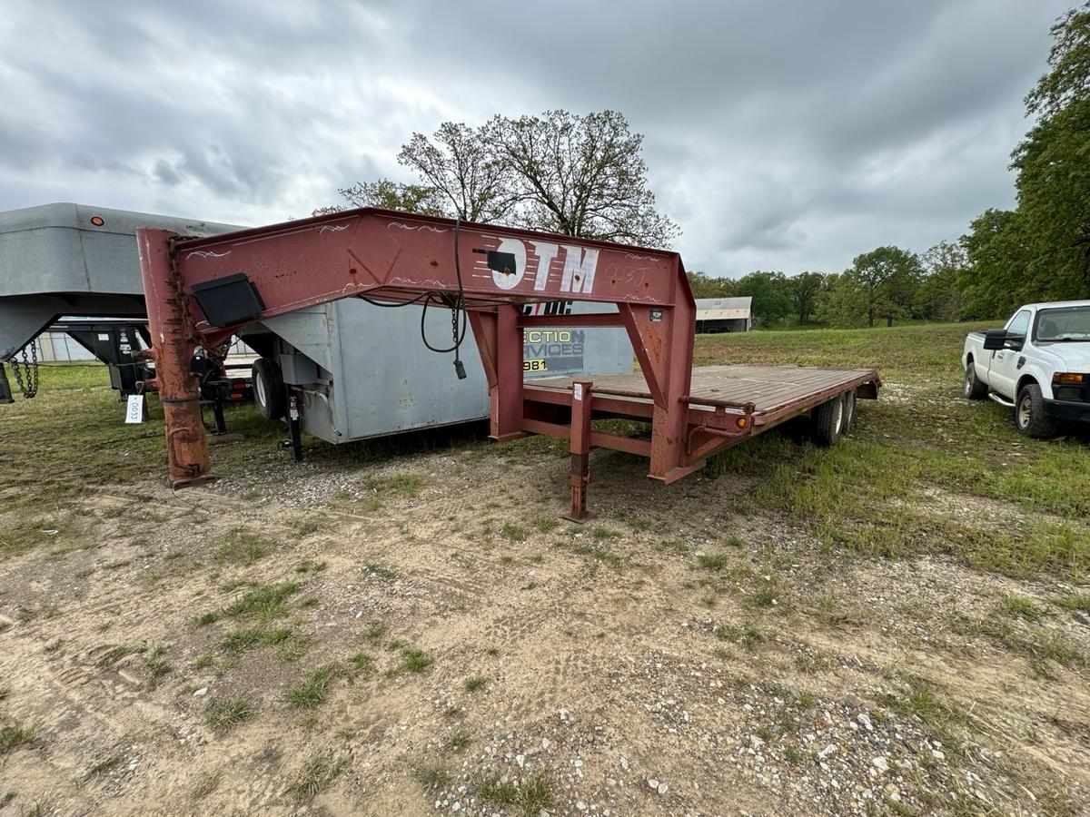 1998 OTM GOOSENECK 20FT + 4FT X 8FT WIDE DECKOVER TRAILER